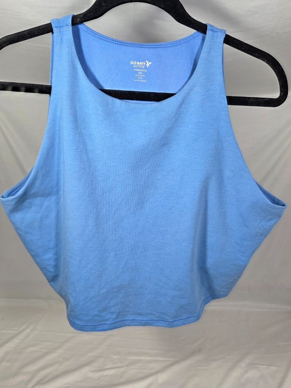 XXL Blue cropped tank with built in bra(Old Navy)